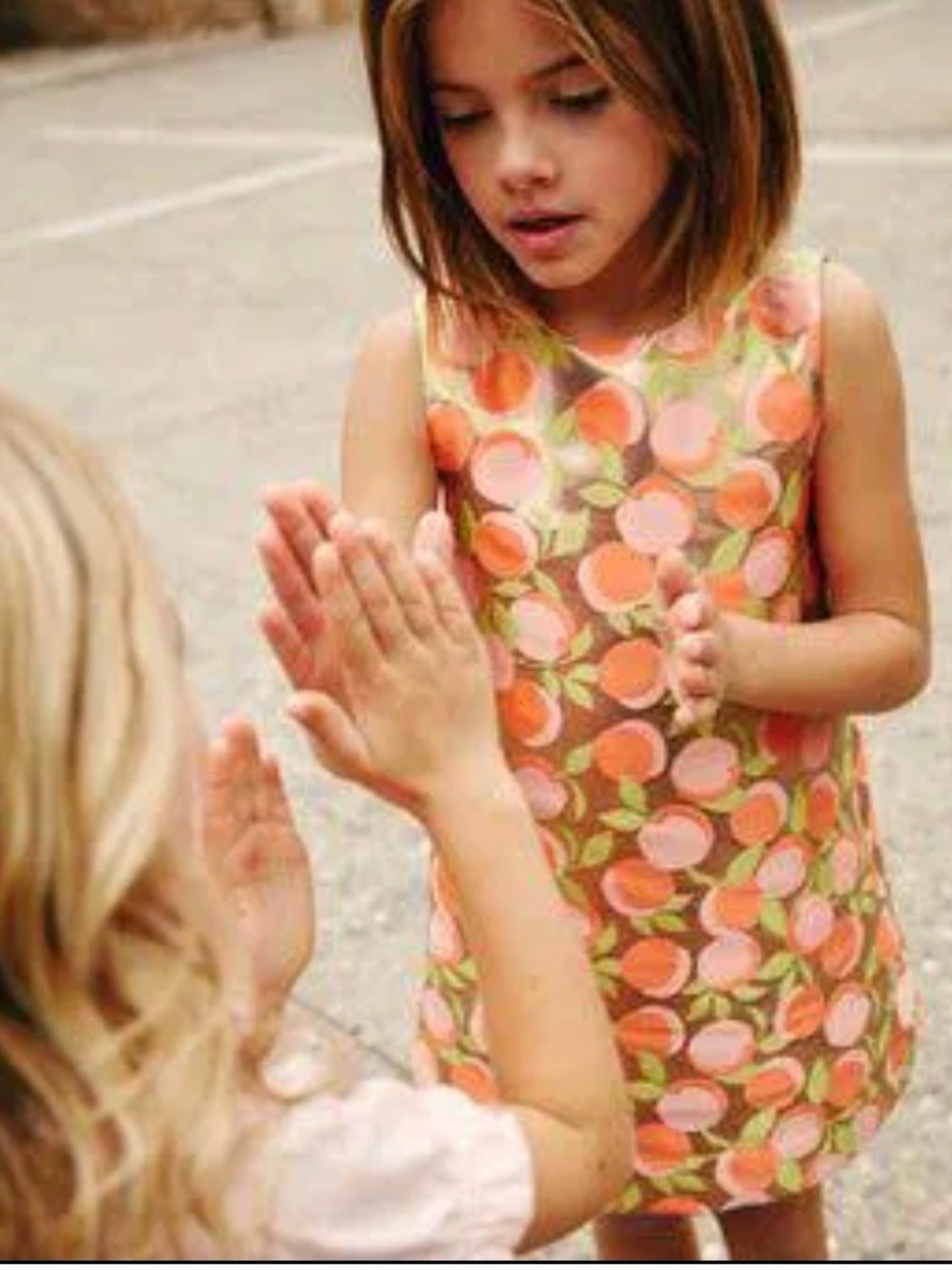 Mini Boden Orange Lined Dress with Colorful Logo